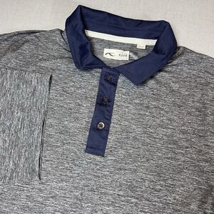 KJUS Performance Polo Shirt Mens 48/S Gray UPF 50+ Breathable Stretch-EUC